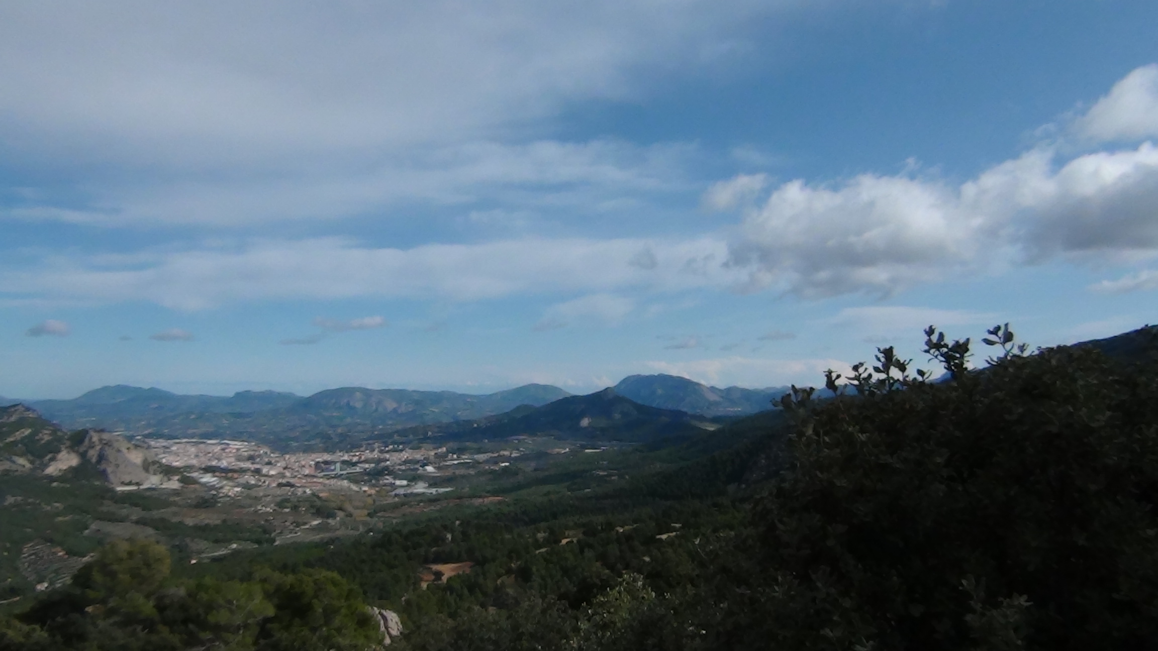 View over the valley from the Font Roja Natural Park